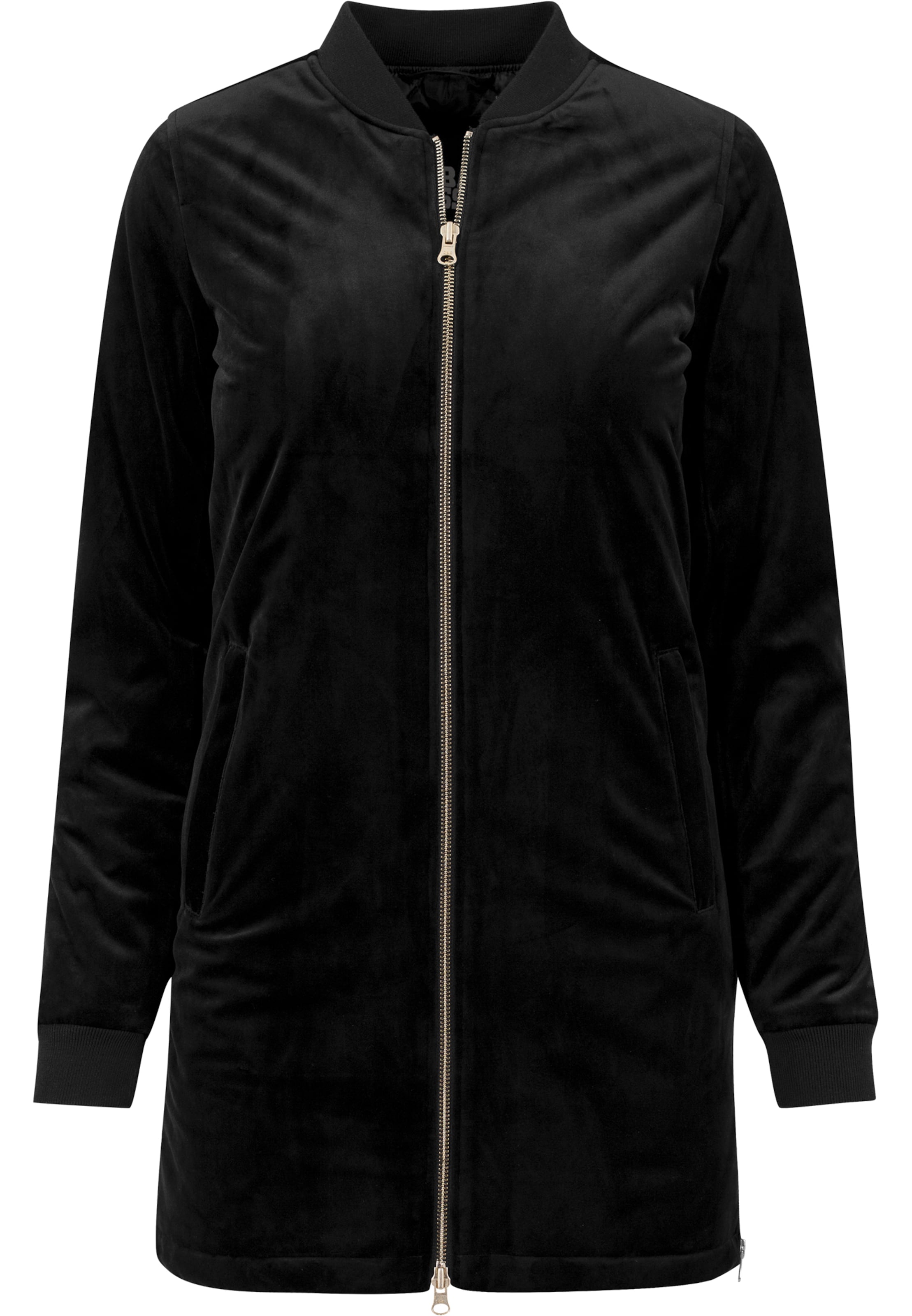 Urban Classics Between-seasons coat in Black: front