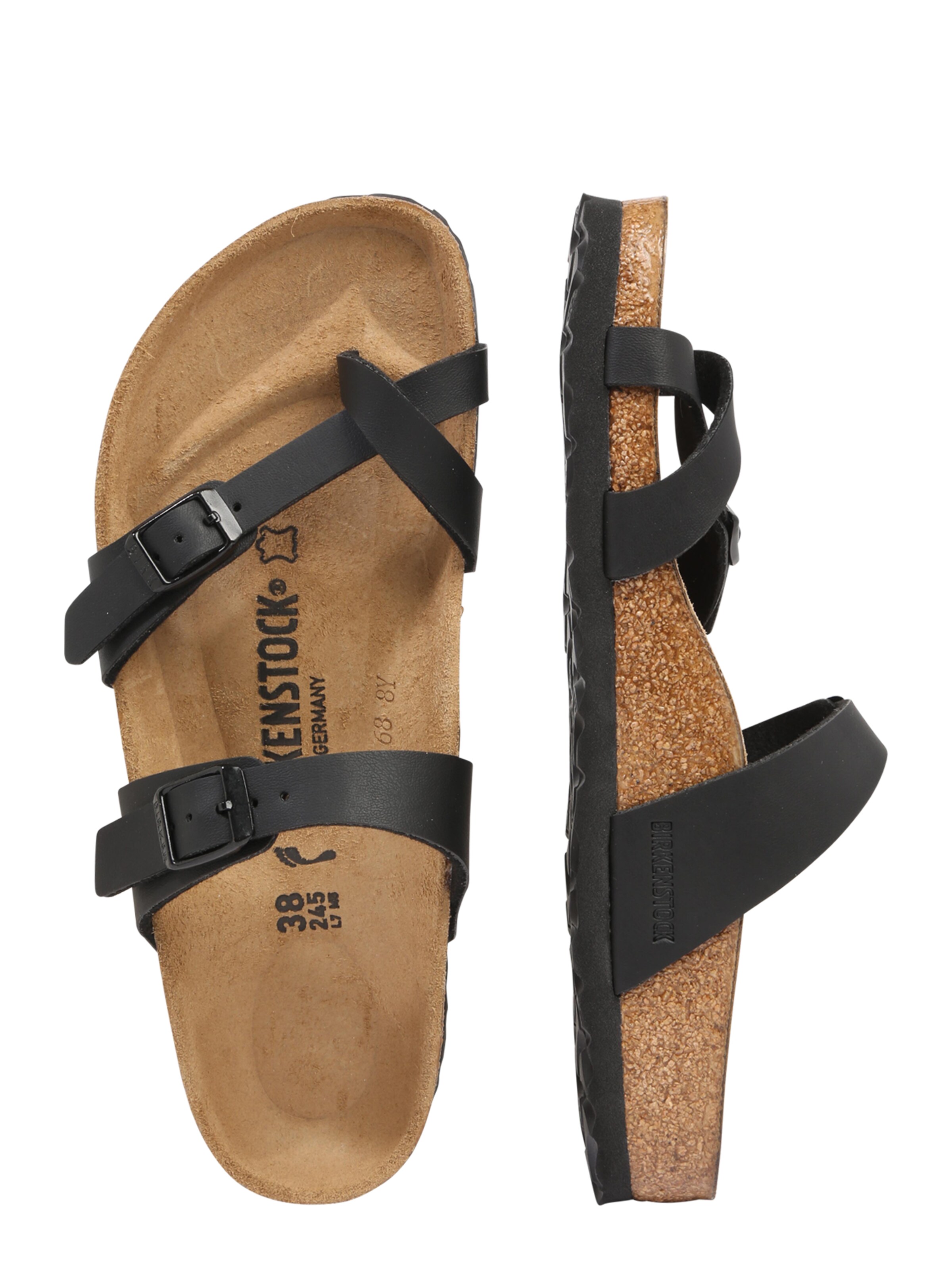 BIRKENSTOCK Босоножки через палец 'Mayari' в Черный: сбоку