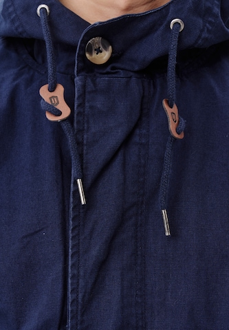 INDICODE JEANS Between-Season Jacket 'Lough' in Blue