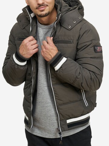 INDICODE JEANS Bomberjacke ' Marlon ' in Grau