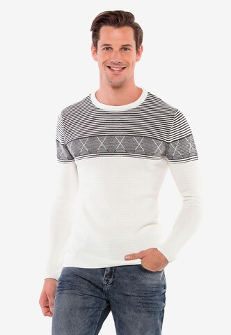 CIPO & BAXX Pullover in Weiß: predná strana