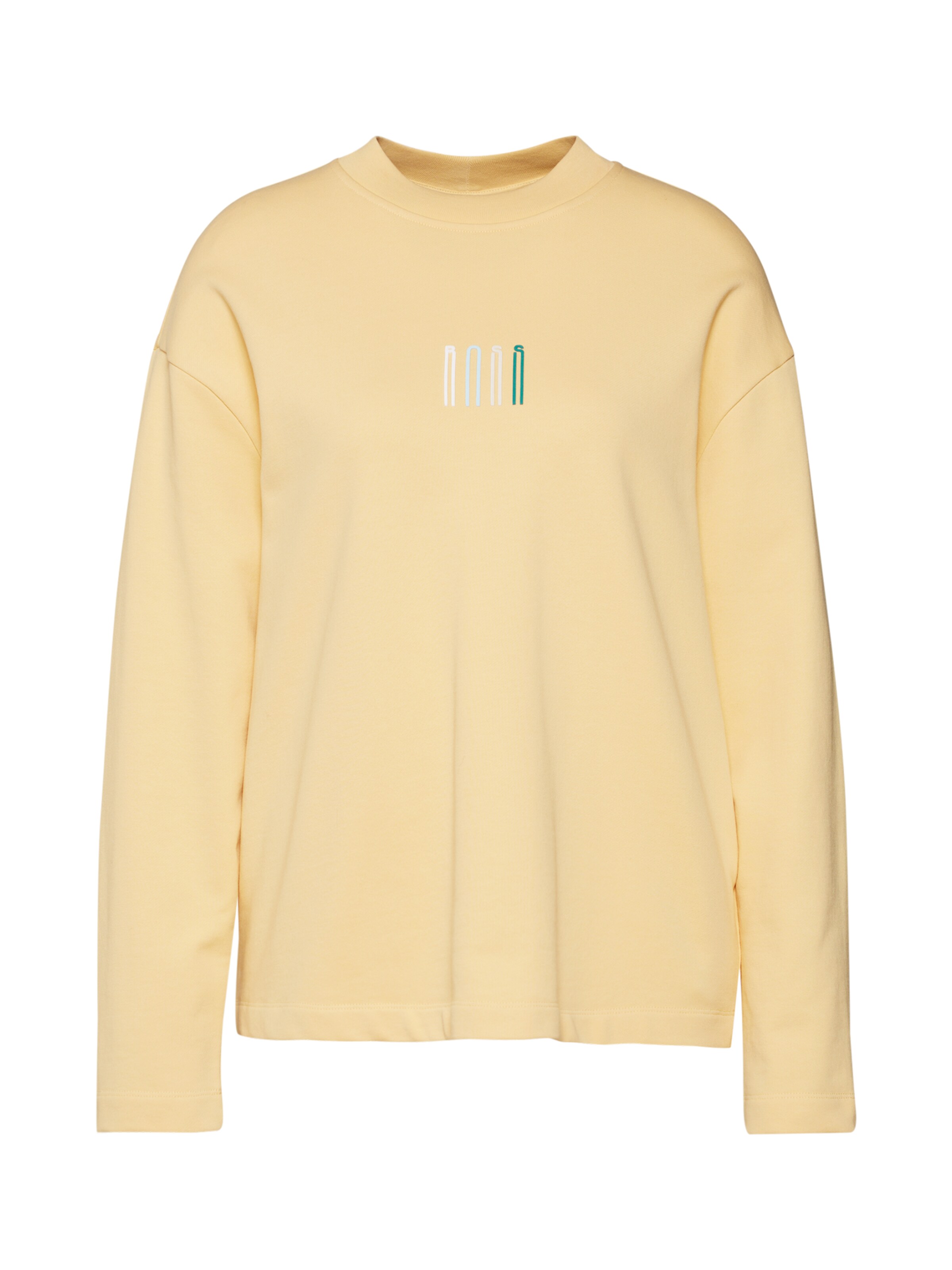 BOSS - Sweatshirt 'Teglossy' in de kleur Geel