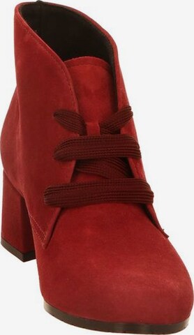 SEMLER Lace-Up Ankle Boots in Red