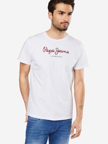 Pepe Jeans - Camiseta 'EGGO' en blanco: frente