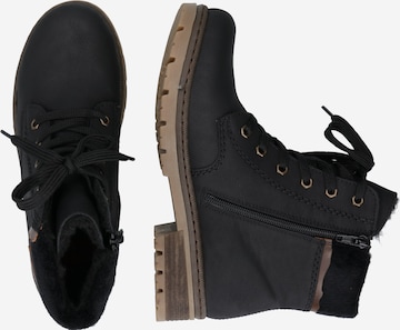 Rieker Lace-Up Ankle Boots in Black