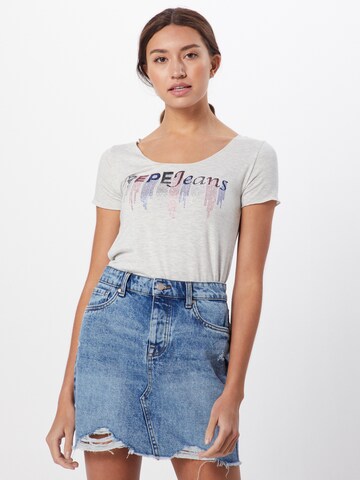 T-shirt 'Abbey' Pepe Jeans en gris : devant