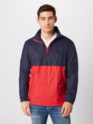 Urban Classics Regular fit Between-Season Jacket in Blue: front