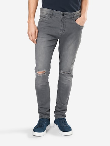 Urban Classics Skinny Jeans in Grey: front