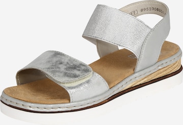 RIEKER Sandals in Silver: front