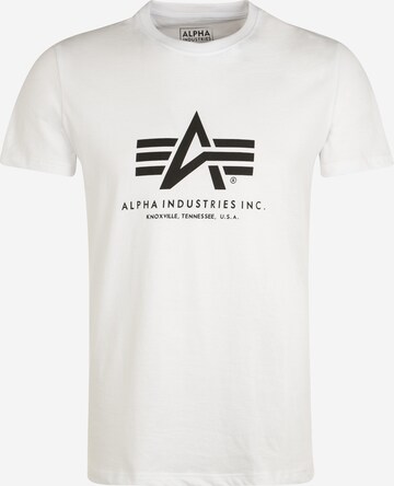 ALPHA INDUSTRIES T-Shirt in Weiß: predná strana