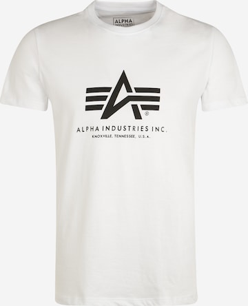 T-Shirt ALPHA INDUSTRIES en blanc : devant