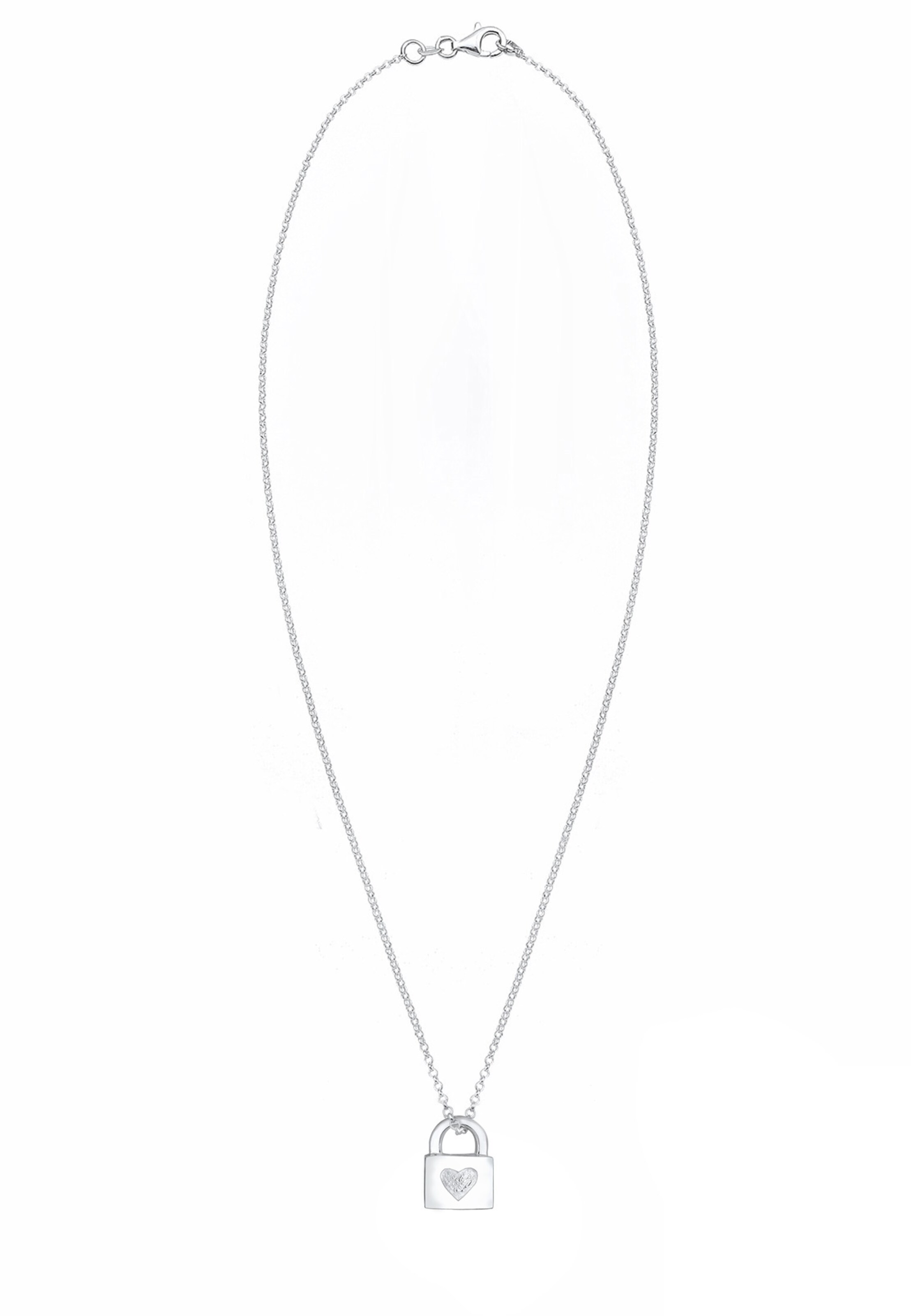 ELLI Necklace 'Schloss' in Silver: front