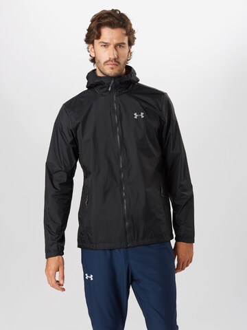 Veste de sport 'Forefront' UNDER ARMOUR en noir : devant
