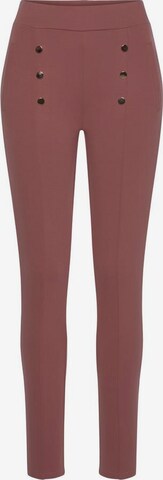 LASCANA - Slimfit Pantalón en rojo: frente