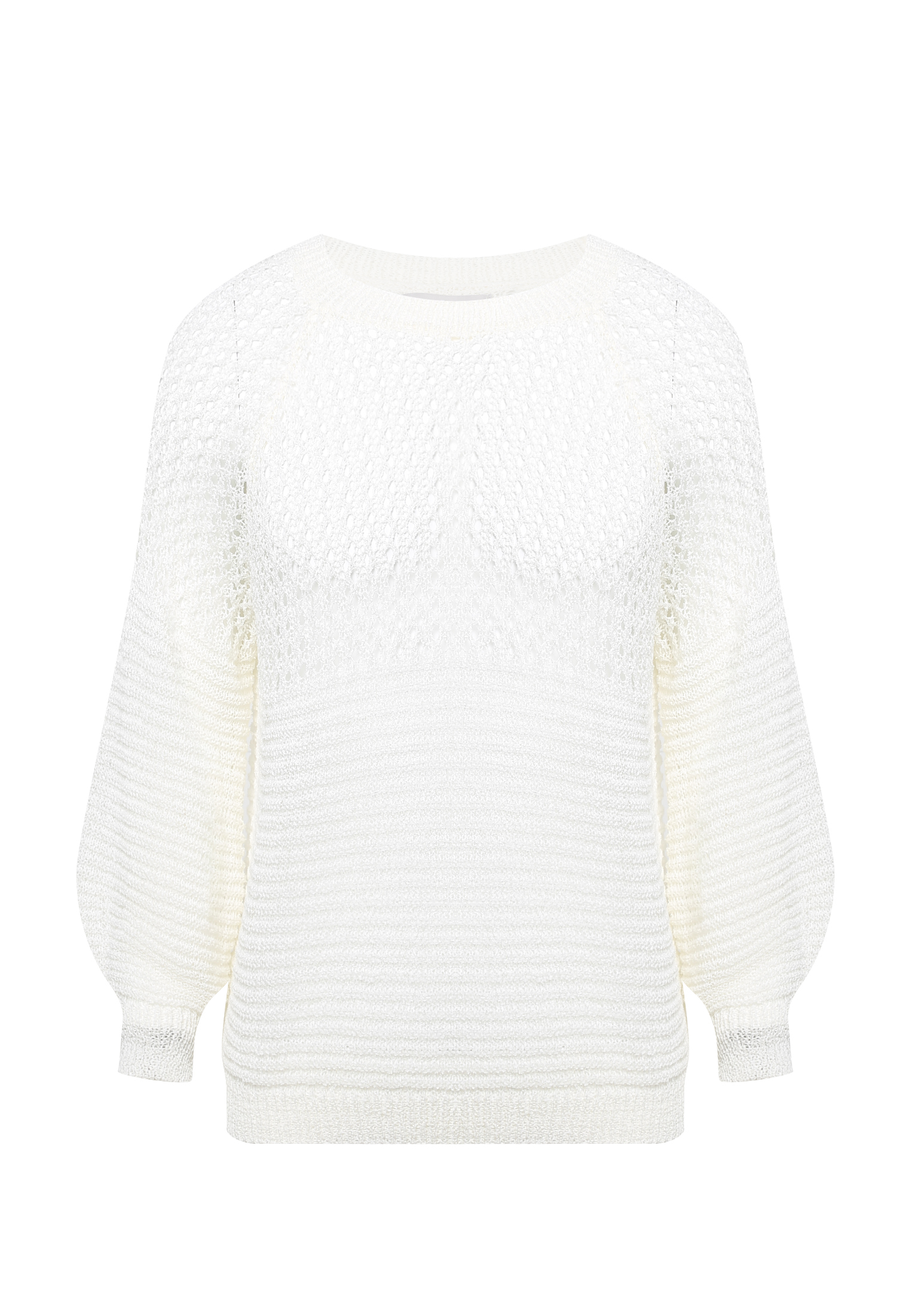uyGzr Plus size Usha Sweter w kolorze Białym 