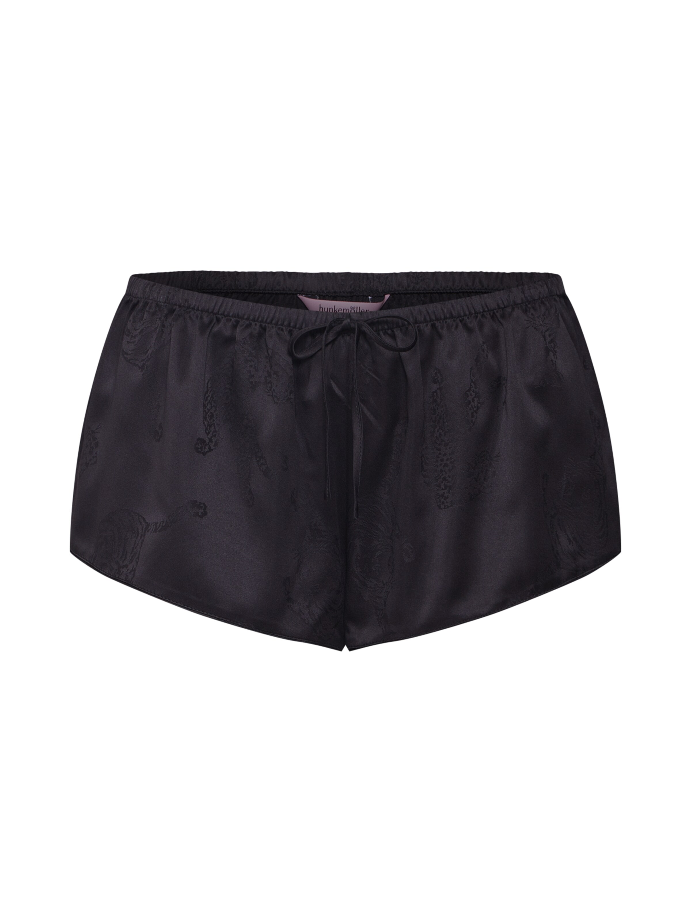 Hunkemöller - Pyjamabroek ' Jacquard Panther' in de kleur Zwart