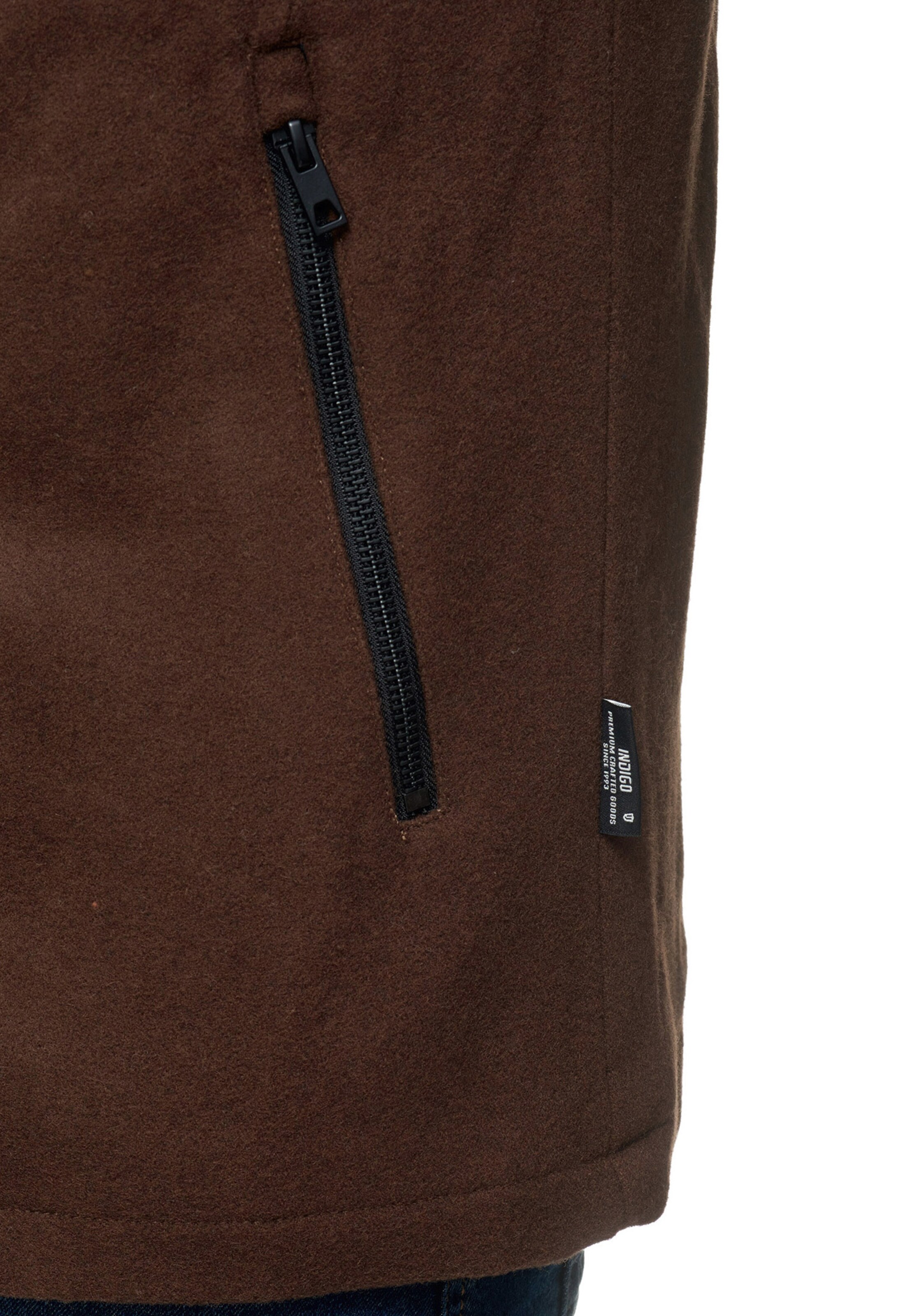 INDICODE JEANS Between-Seasons Coat 'Brittany' in Brown