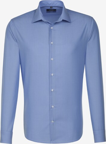 Coupe slim Chemise business SEIDENSTICKER en bleu : devant