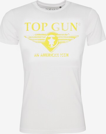 TOP GUN T-Shirt 'Beach' in Weiß: predná strana