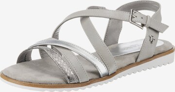 TOM TAILOR Sandalen met riem in Zilver: voorkant