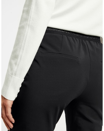 TAIFUN Slimfit Broek in Zwart