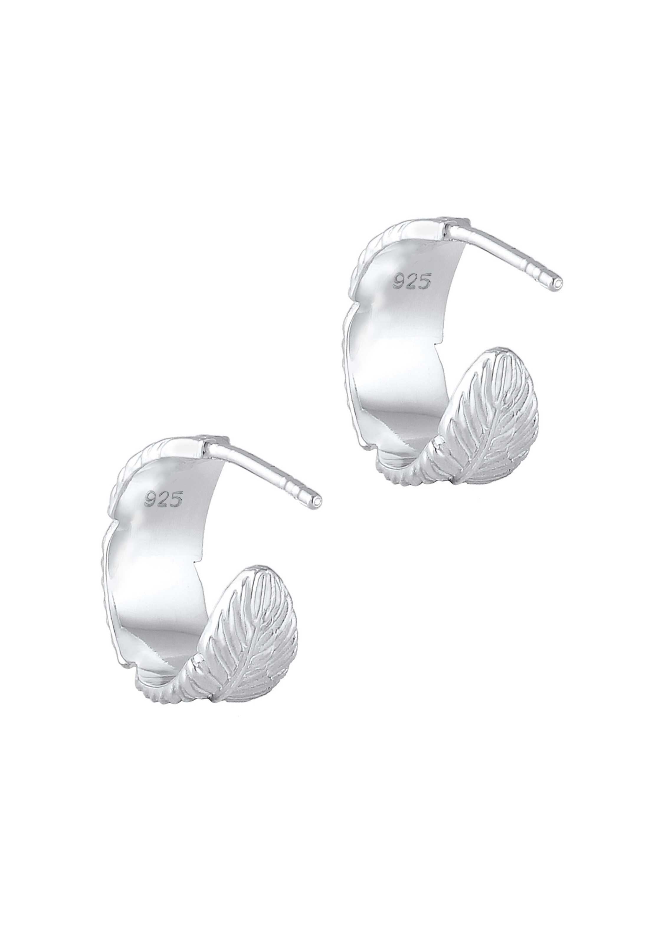 ELLI Earrings 'Feder' in Silver