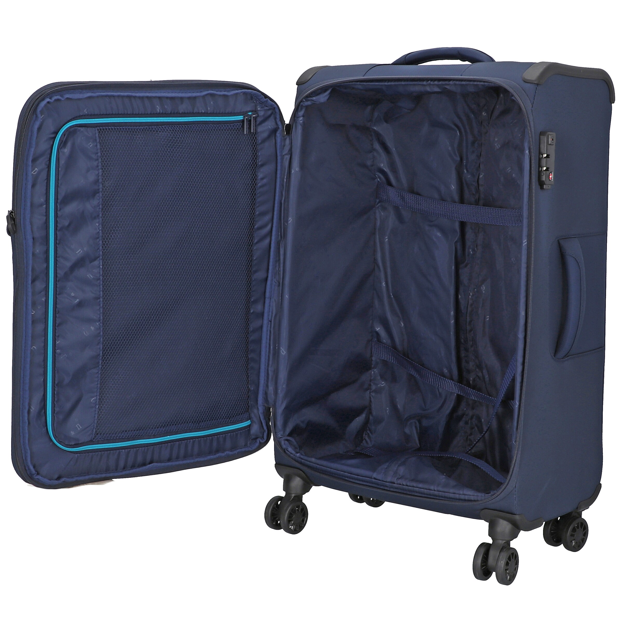D&N Suitcase Set 'Travel Line 9004' in Blue