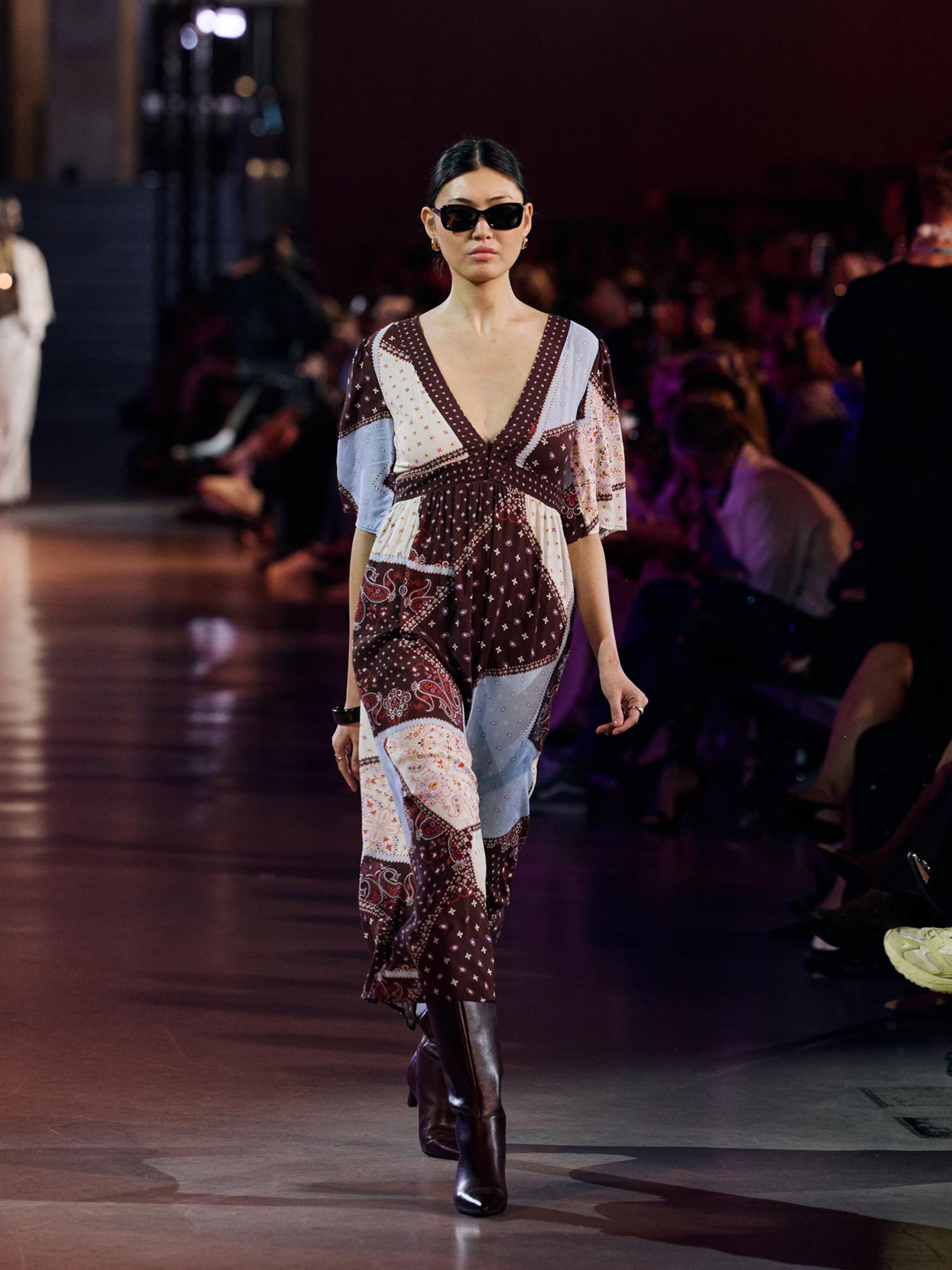 The AY FASHION WEEK Womenswear - Paisley Maxi Dress Look by KAVAZI