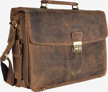 GREENBURRY Document Bag in Brown: front