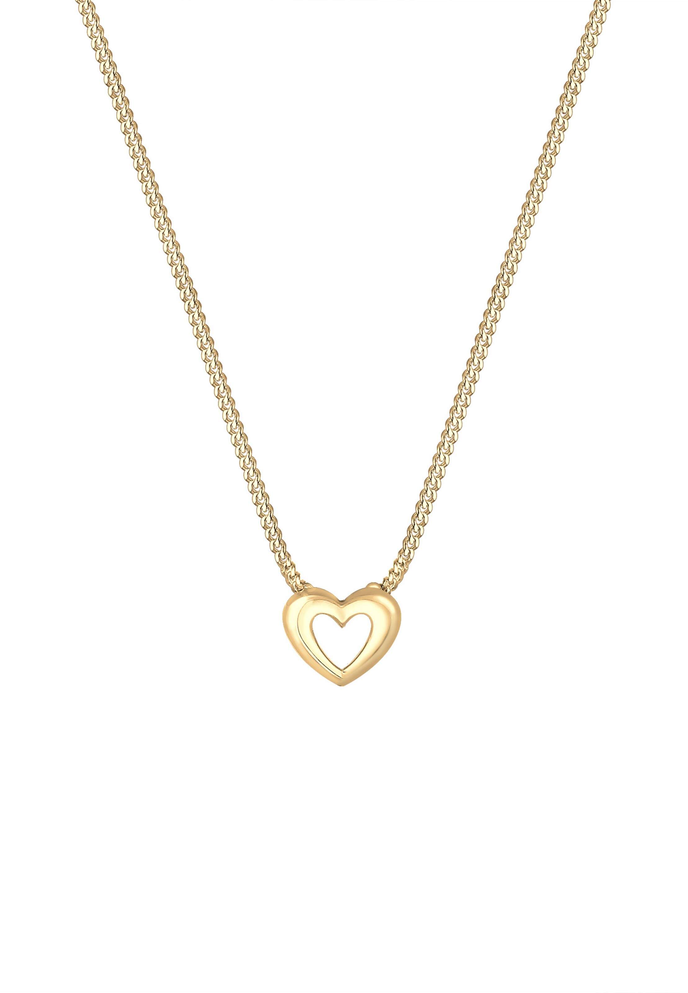 ELLI PREMIUM Halskette 'Herz' in Gold