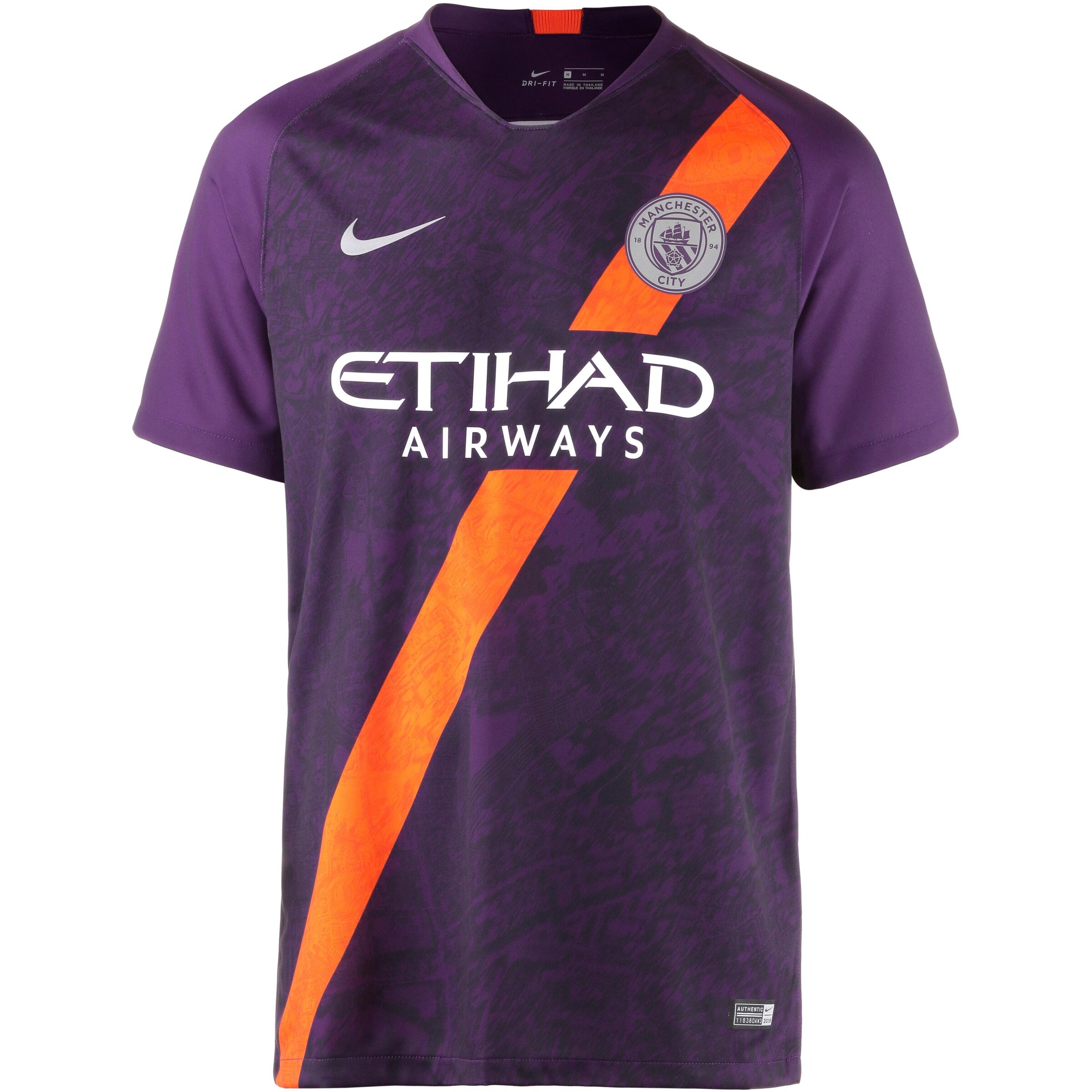 NIKE - 'Manchester City 18/19 CL' Fußballtrikot in dunkellila