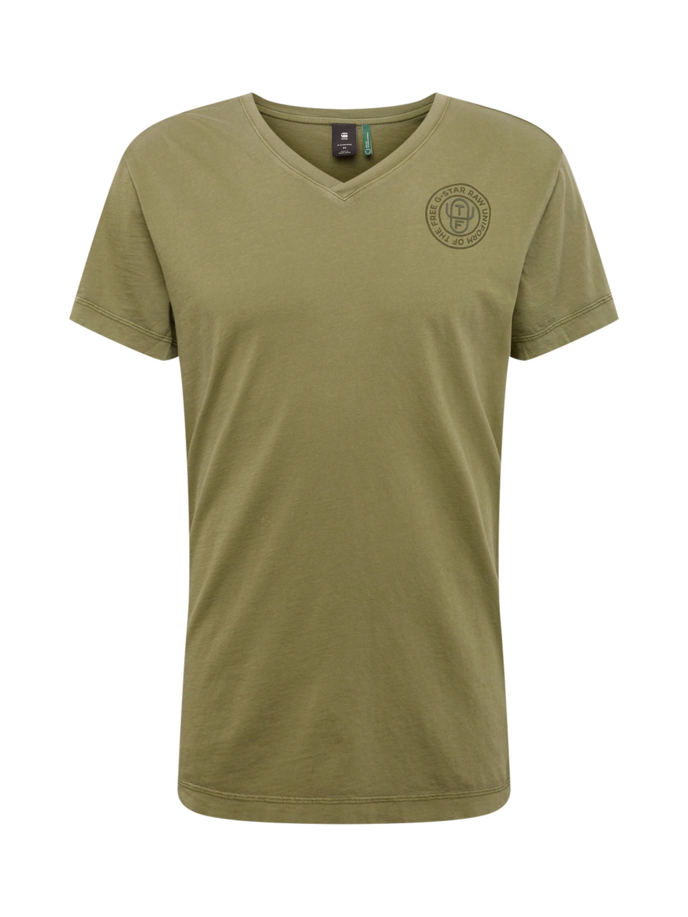 G-STAR RAW - Shirt 'Graphic 18' in de kleur Donkergroen