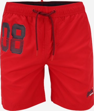 Superdry Board Shorts in Red: front