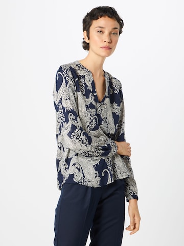 Kaffe Blouse in Blauw: voorkant