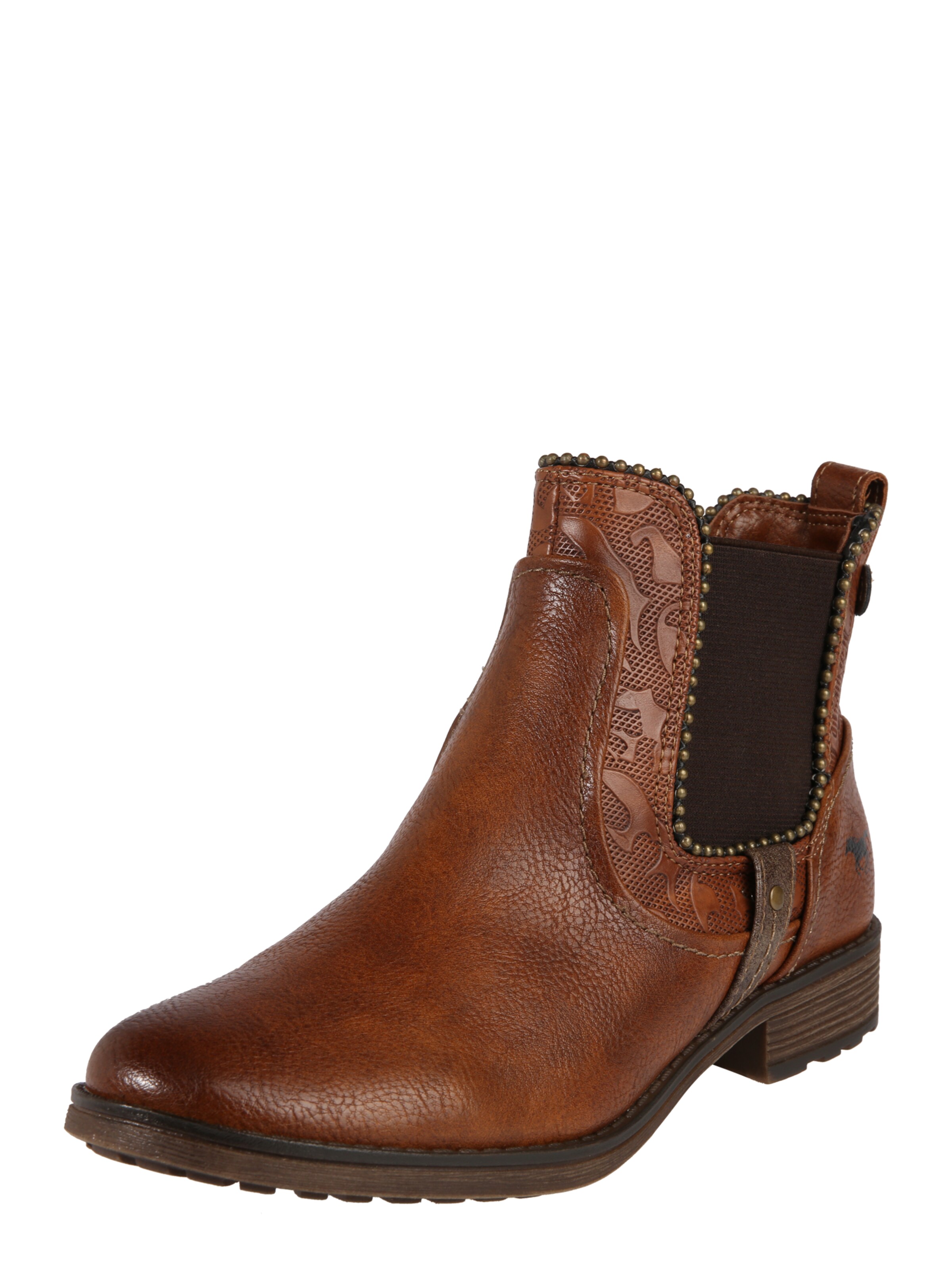 MUSTANG - Enkellaarsjes in de kleur Bruin