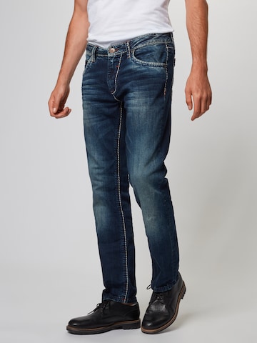 Regular Jeans 'Nico' de la CAMP DAVID pe albastru: față