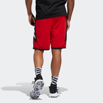 ADIDAS SPORTSWEAR Ohlapna forma Športne hlače 'Pro Madness' | rdeča barva: sprednja stran