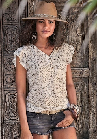 LASCANA Shirt in White: front