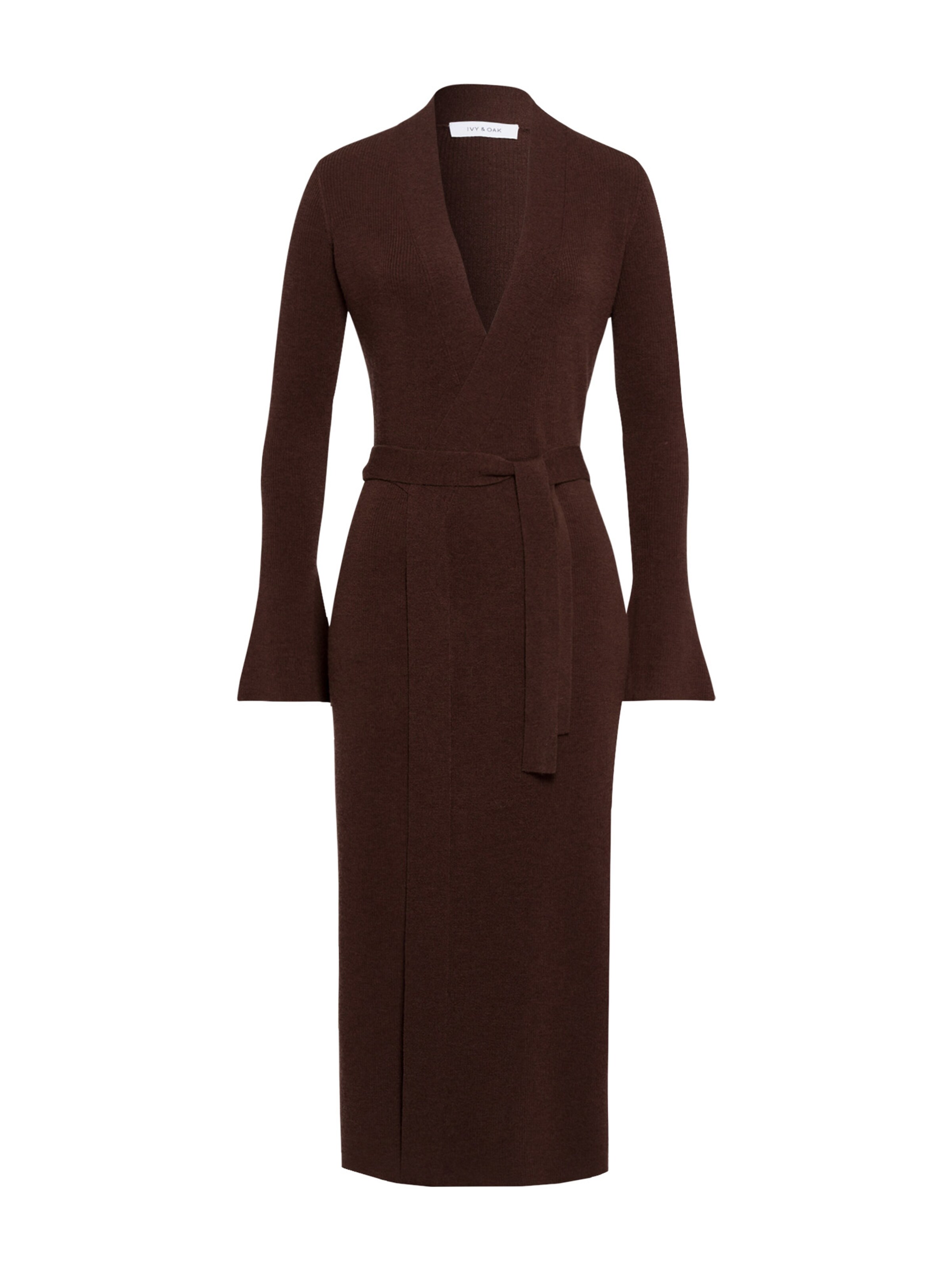 IVY & OAK - Gebreide jurk in de kleur Donkerbruin