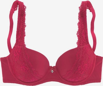 LASCANA Push-up Bra 'Carina' in Red: front