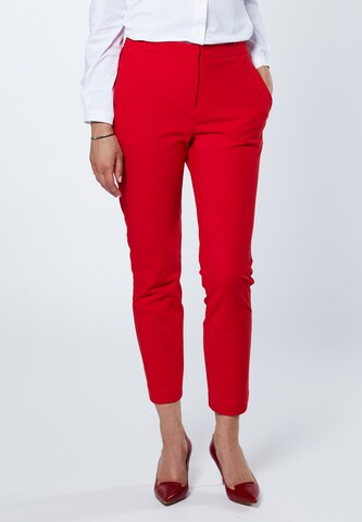 EVITA Slimfit Pantalon in Rood: voorkant