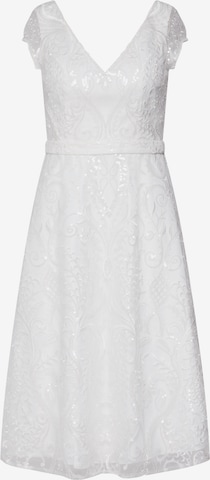 Robe de cocktail Unique en blanc : devant