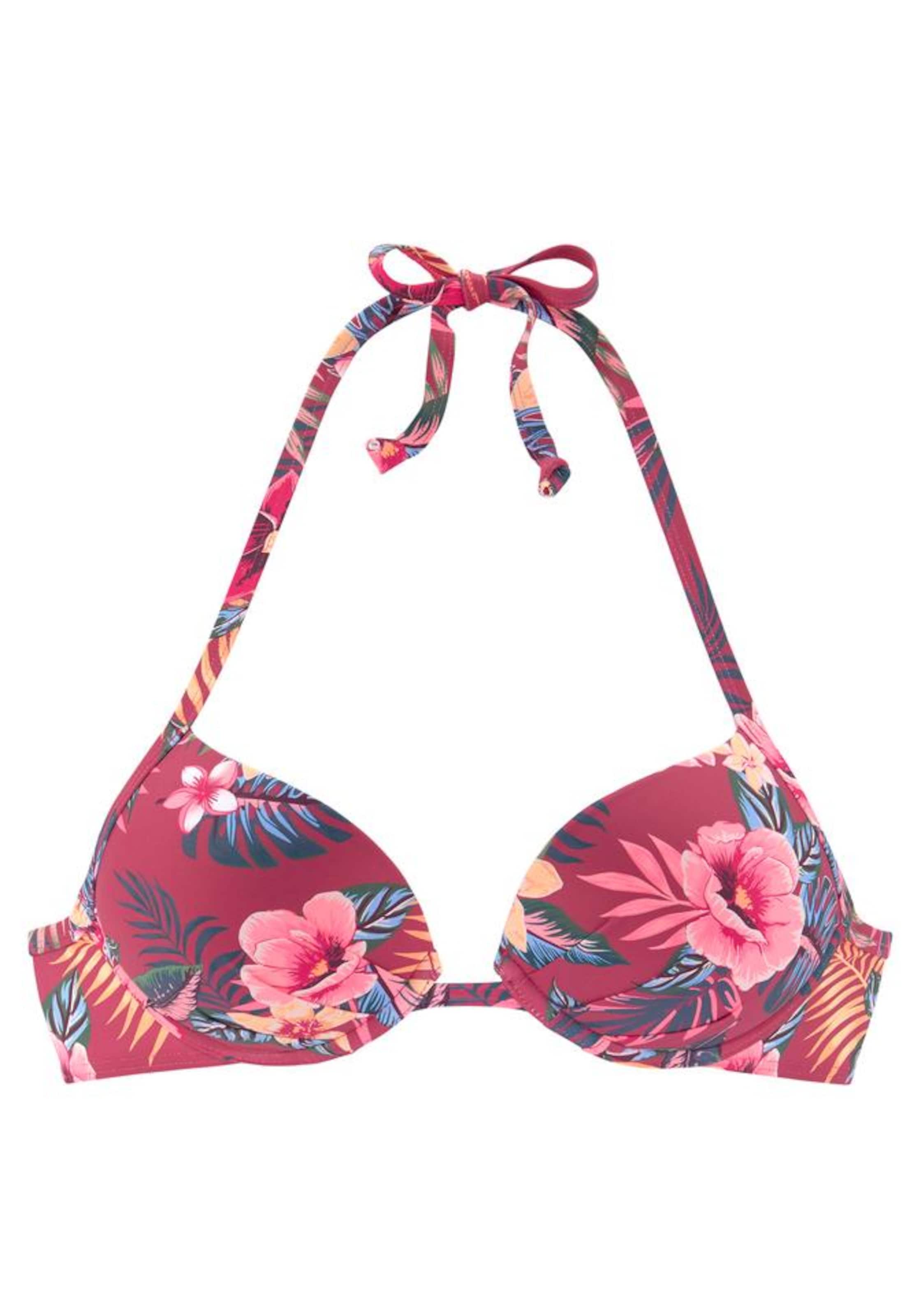 s.Oliver - Push-up Top de bikini en rosa: frente