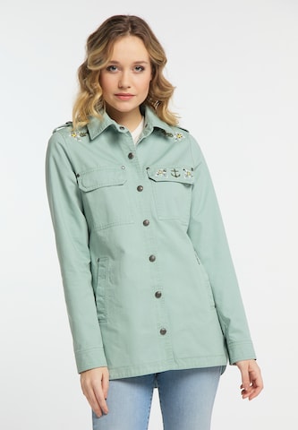 DREIMASTER Between-Season Jacket in Green: front