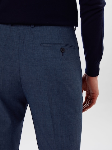 Coupe slim Pantalon à plis 'BLUE JASPE CHECK SLIM FIT..' BURTON MENSWEAR LONDON en bleu