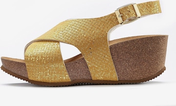 LASCANA Strap Sandals in Yellow: front