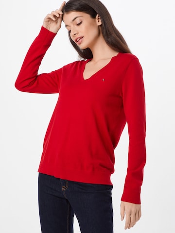 Pull-over TOMMY HILFIGER en rouge : devant