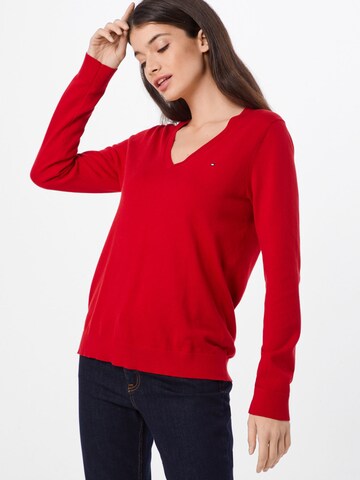 Pull-over TOMMY HILFIGER en rouge : devant