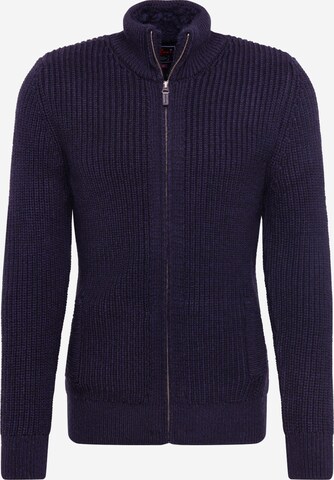 Superdry Strickjacke 'Downhill' in Blau: predná strana