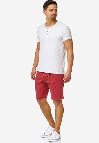 INDICODE JEANS Loosefit Shorts 'Carver' in Rot